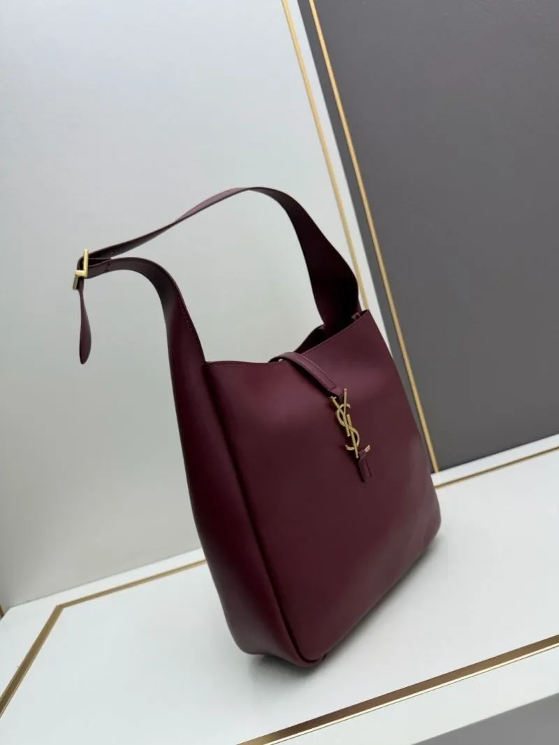 Alternative view of YSL Burgundy Leather Hobo Bag 935