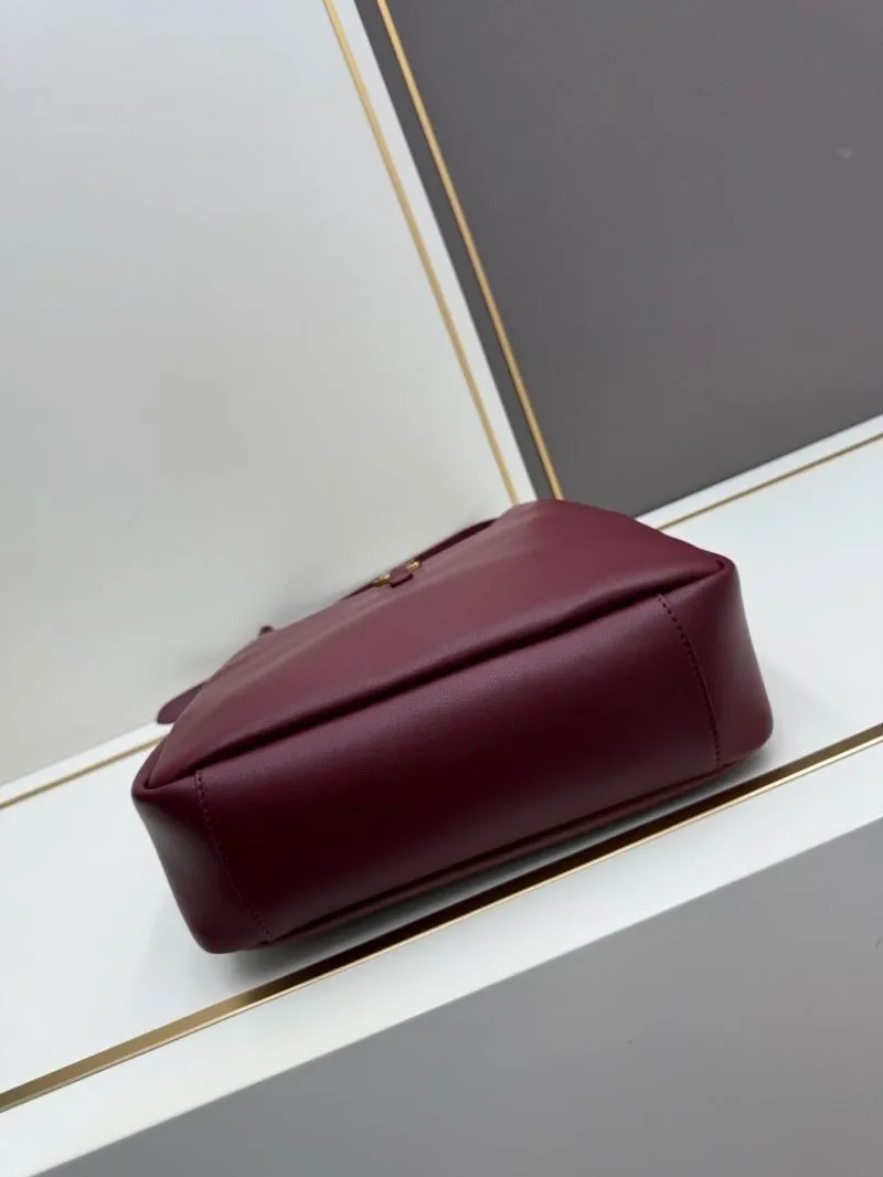 YSL Burgundy Leather Hobo Bag 935 - Image 6
