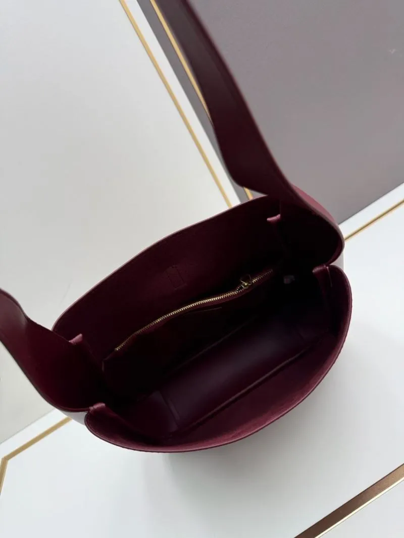 YSL Burgundy Leather Hobo Bag 935 - Image 7