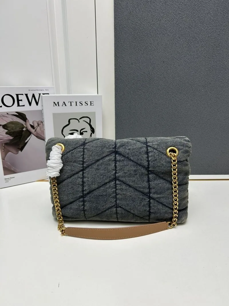 YSL Denim Top Handle Shoulder Bag S03020 - Image 4