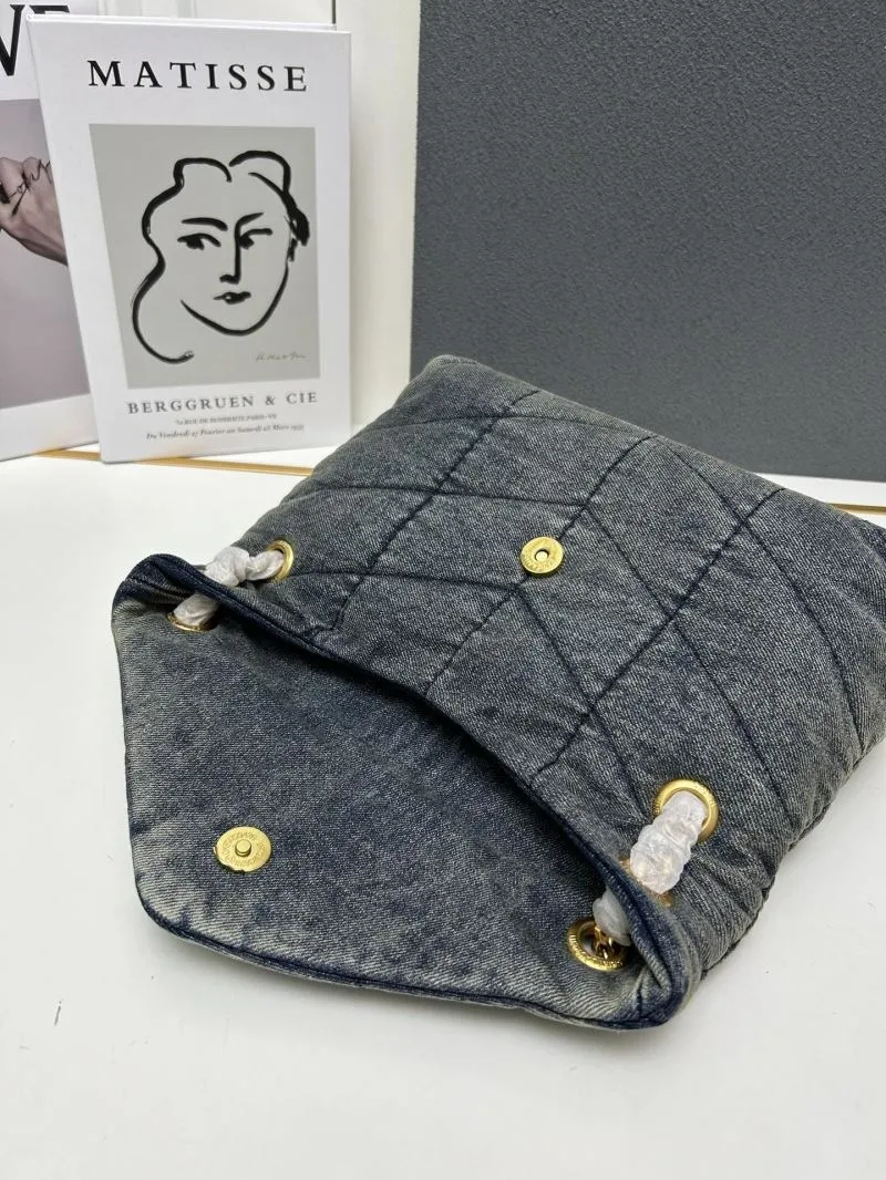 YSL Denim Top Handle Shoulder Bag S03020 - Image 7