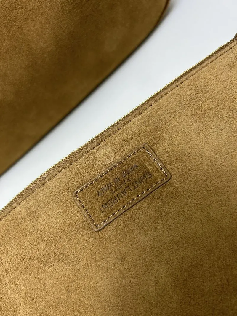 YSL Brown Suede Hobo Shoulder Bag S08022 - Image 9