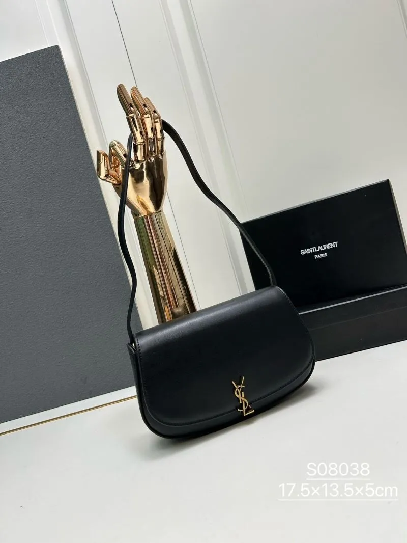 Saint Laurent Black Leather Shoulder Bag S08038