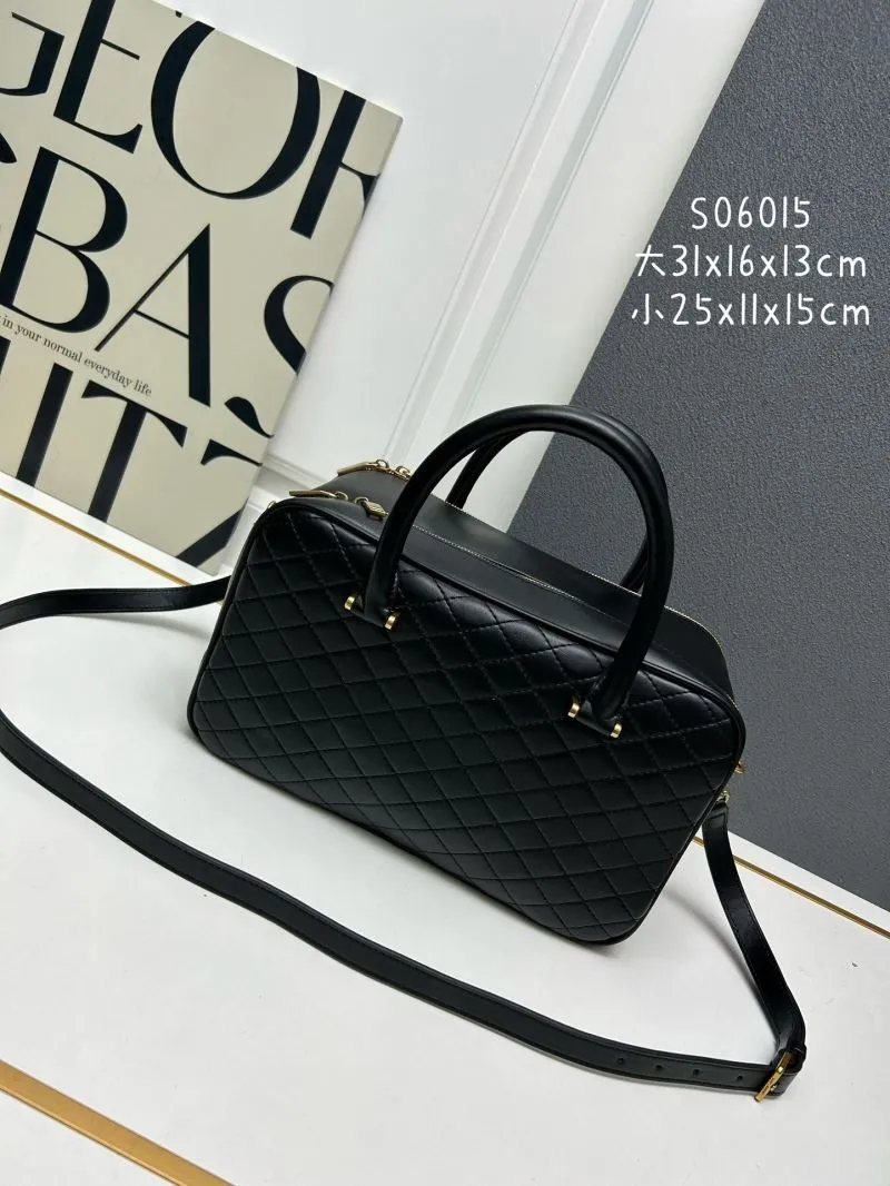 Alternative view of YSL Black Quilted Top Handle Bag S06015