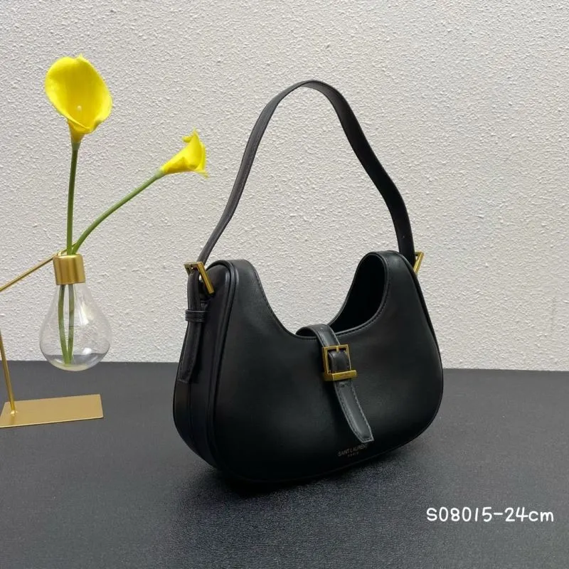 YSL Black Top Handle Bag S08015 24cm - Image 3