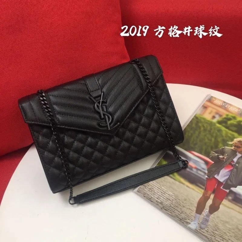 YSL Black Quilted Chain Shoulder Bag