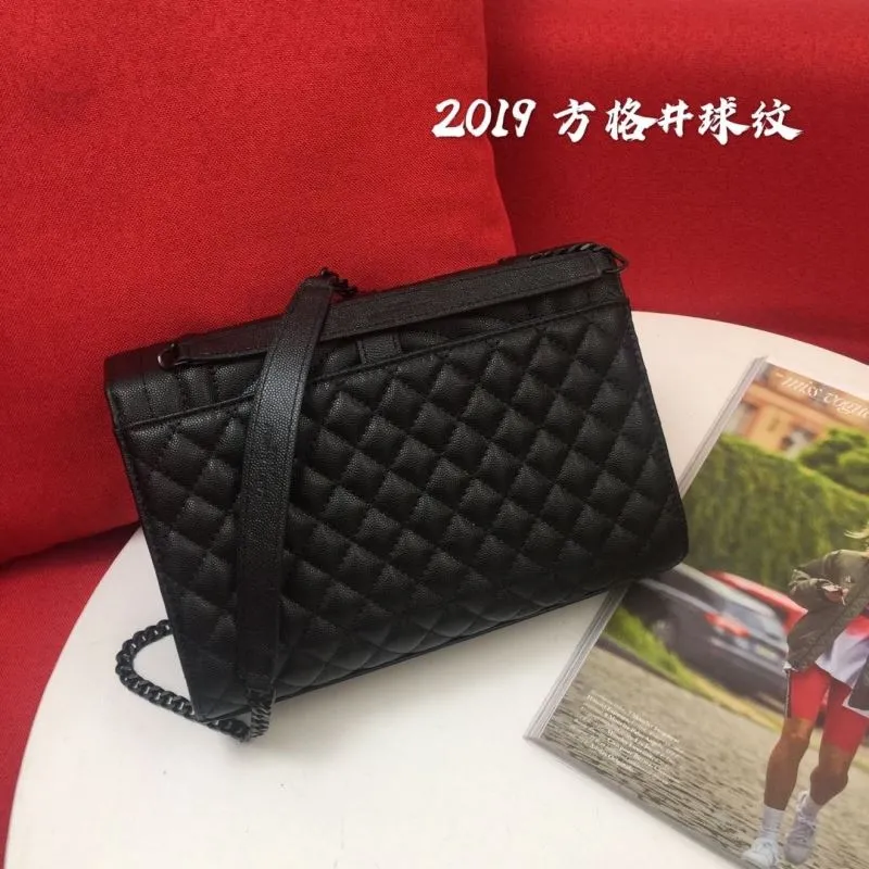 Alternative view of YSL Black Quilted Chain Shoulder Bag