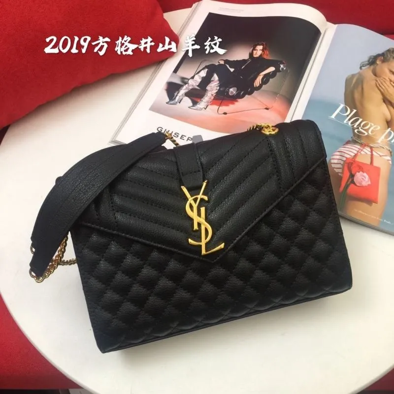 Alternative view of YSL Black Quilted Chain Shoulder Bag 951