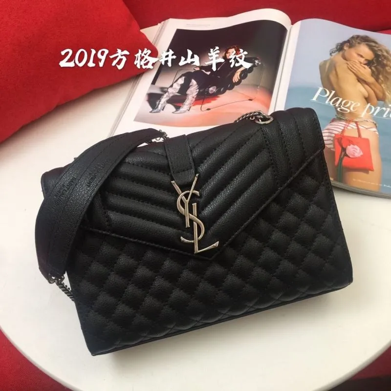 Alternative view of YSL Black Quilted Chain Shoulder Bag 952