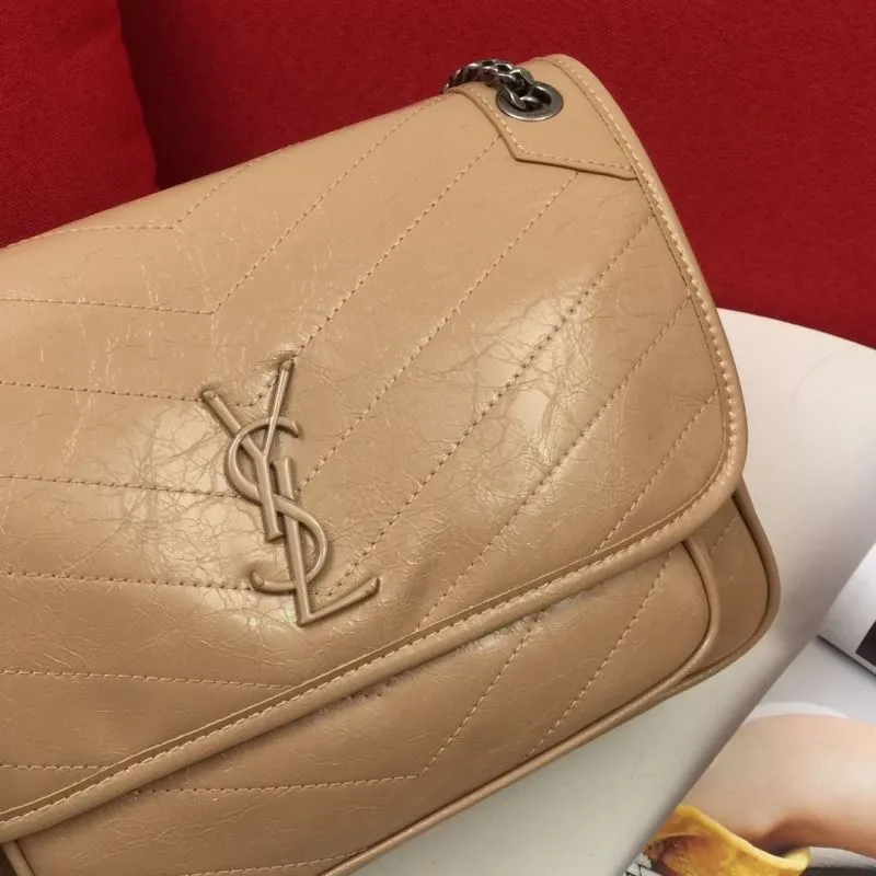 YSL Beige Chain Shoulder Bag 1001 1002 22cm 28cm - Image 4