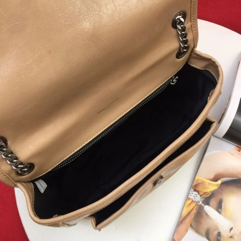 YSL Beige Chain Shoulder Bag 1001 1002 22cm 28cm - Image 8