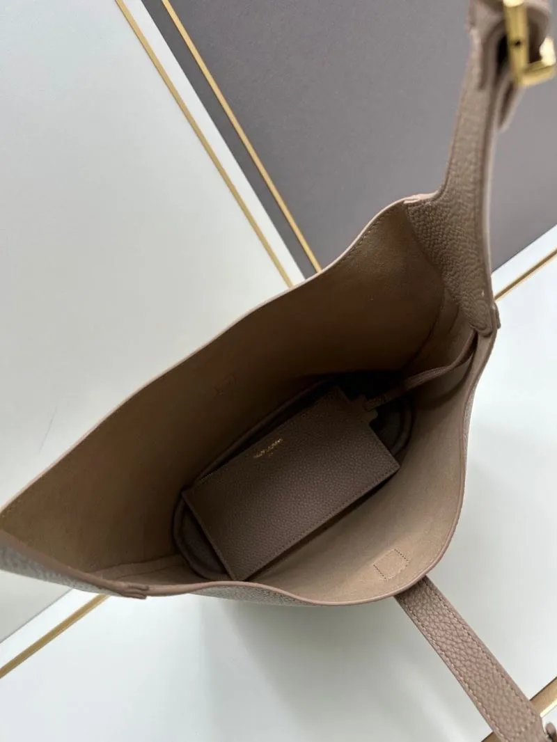 YSL 963 Taupe Leather Hobo Shoulder Bag - Image 7