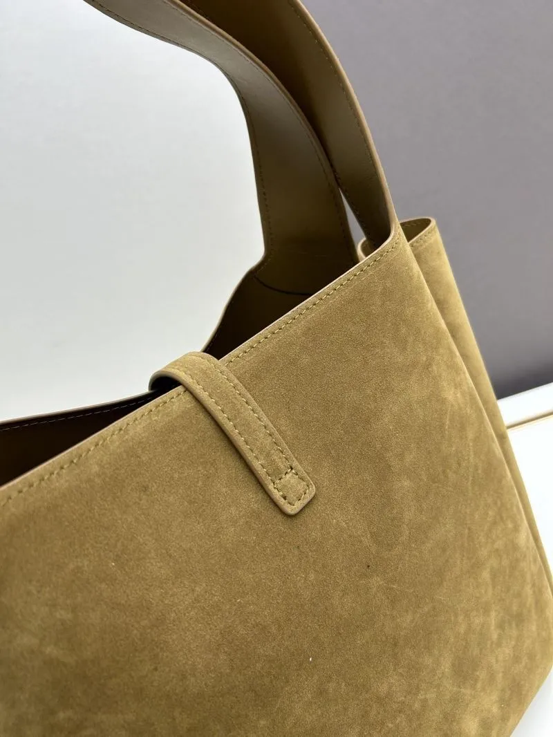 YSL Suede Tote Bag 41338 Olive Brown - Image 5