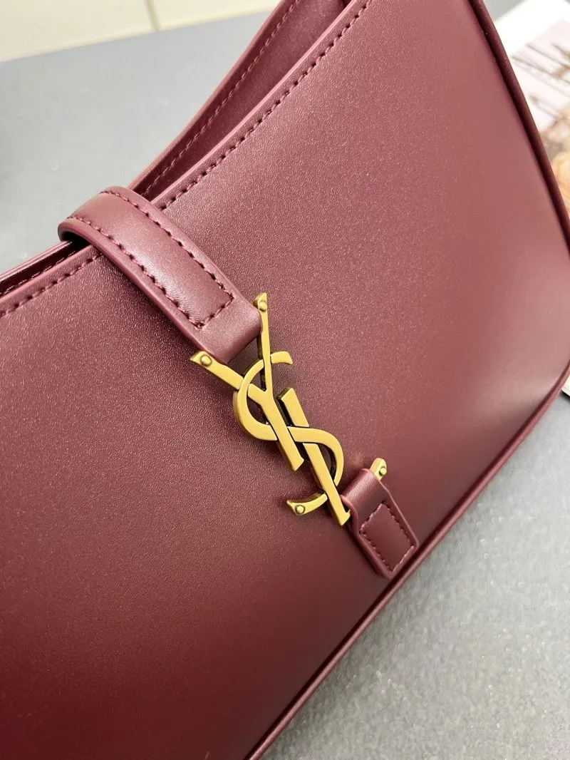 Saint Laurent Burgundy Hobo Bag Z12021 - Image 6