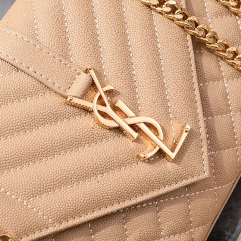 YSL Beige Quilted Shoulder Bag 993 - Image 4
