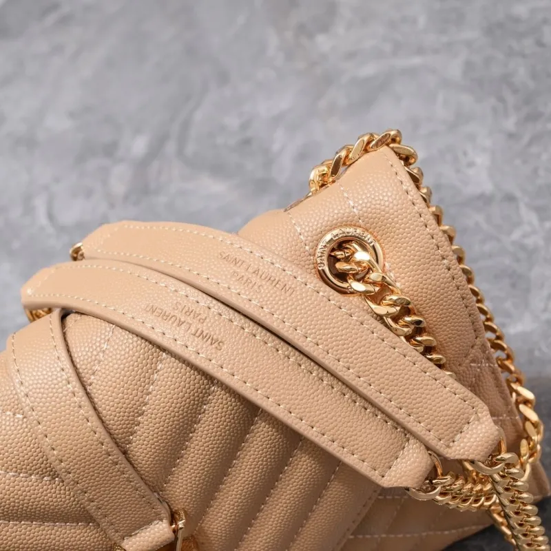 YSL Beige Quilted Shoulder Bag 993 - Image 5