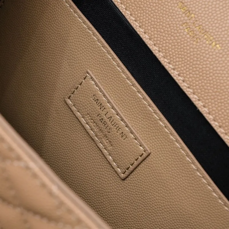 YSL Beige Quilted Shoulder Bag 993 - Image 9