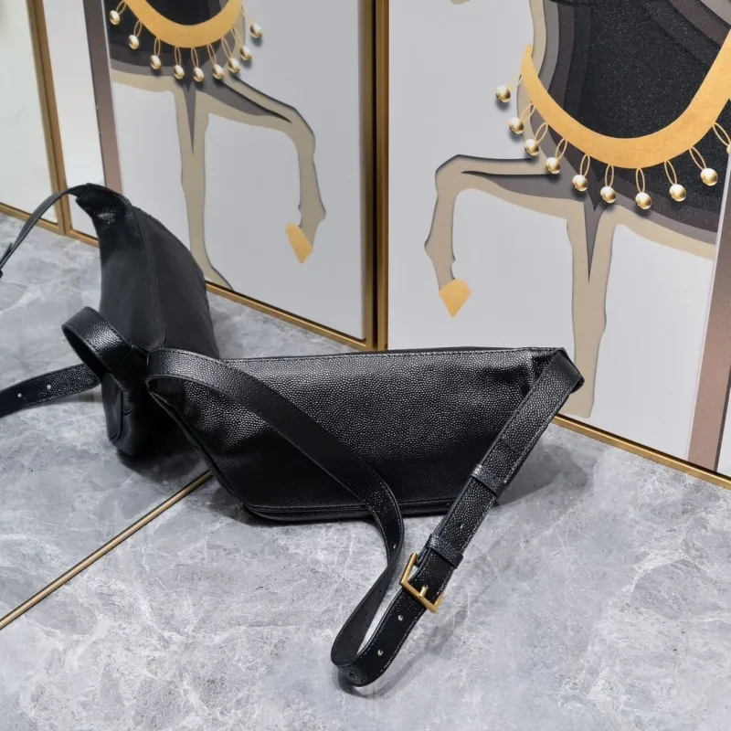 YSL Black Leather Waist Bag - Image 3