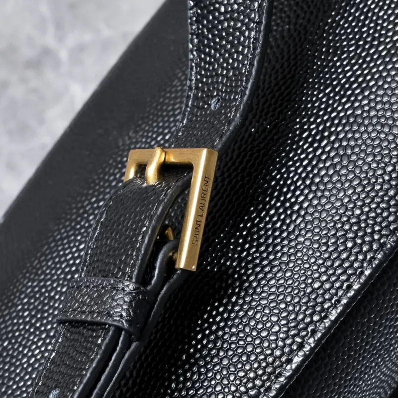 YSL Black Leather Waist Bag - Image 6