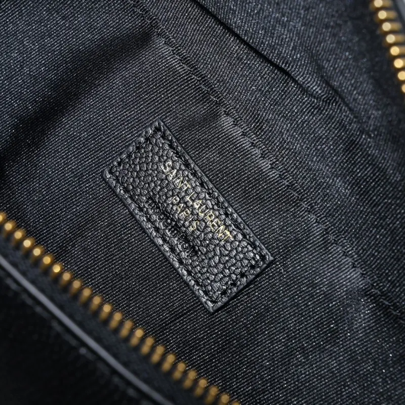 YSL Black Leather Waist Bag - Image 9