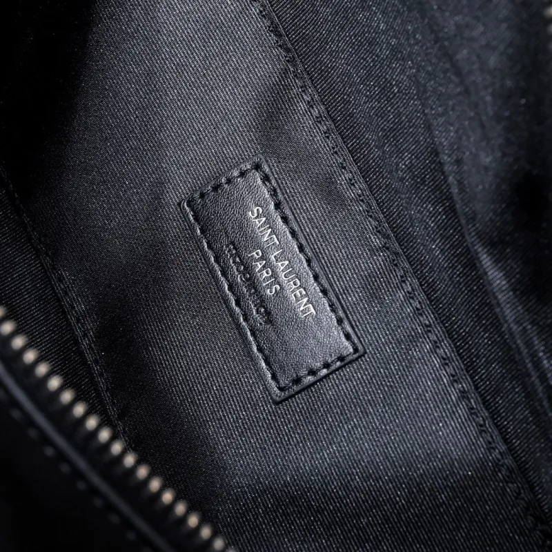 YSL Black Leather Waist Pack - Image 8
