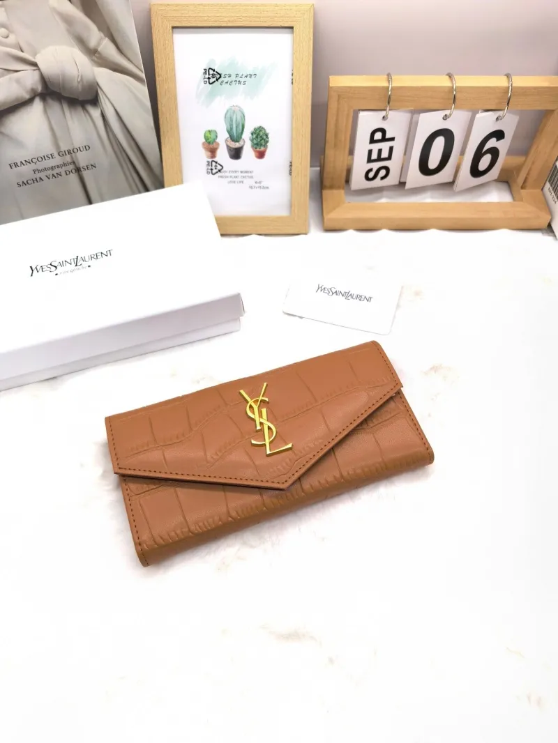 Alternative view of Yves Saint Laurent Crocodile Embossed Long Wallet SKU 8667