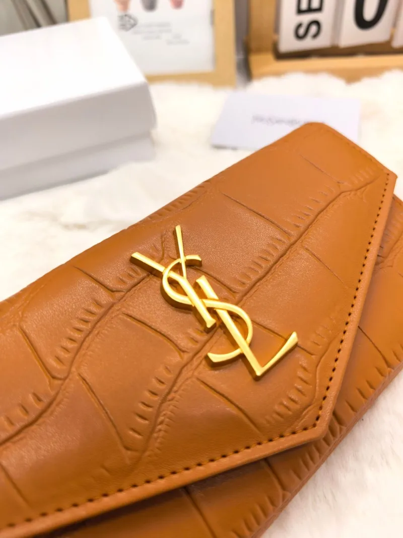 Yves Saint Laurent Crocodile Embossed Long Wallet SKU 8667 - Image 6