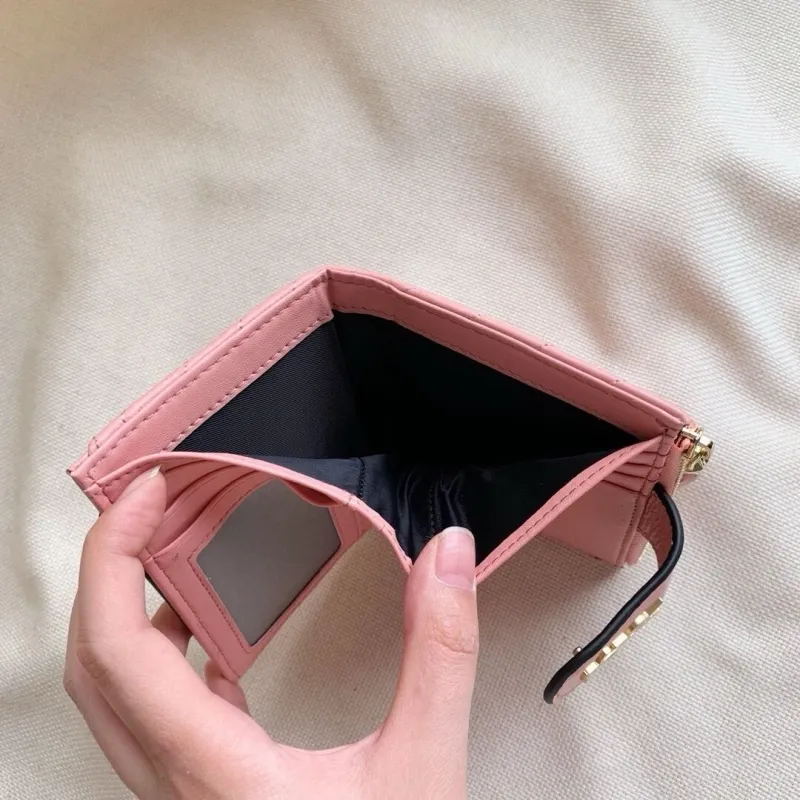 Yves Saint Laurent Pink Leather Compact Wallet - Image 7