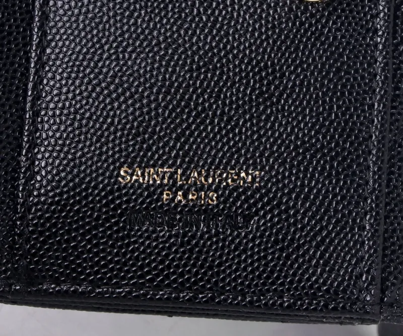 Yves Saint Laurent Black Quilted Leather Wallet - Image 6