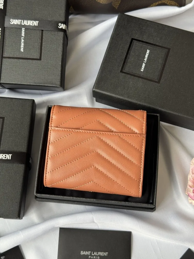 Alternative view of Saint Laurent Tan Leather Compact Wallet