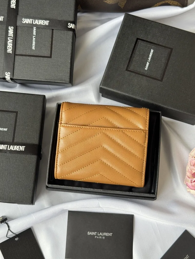 Alternative view of Saint Laurent Tan Leather Compact Wallet