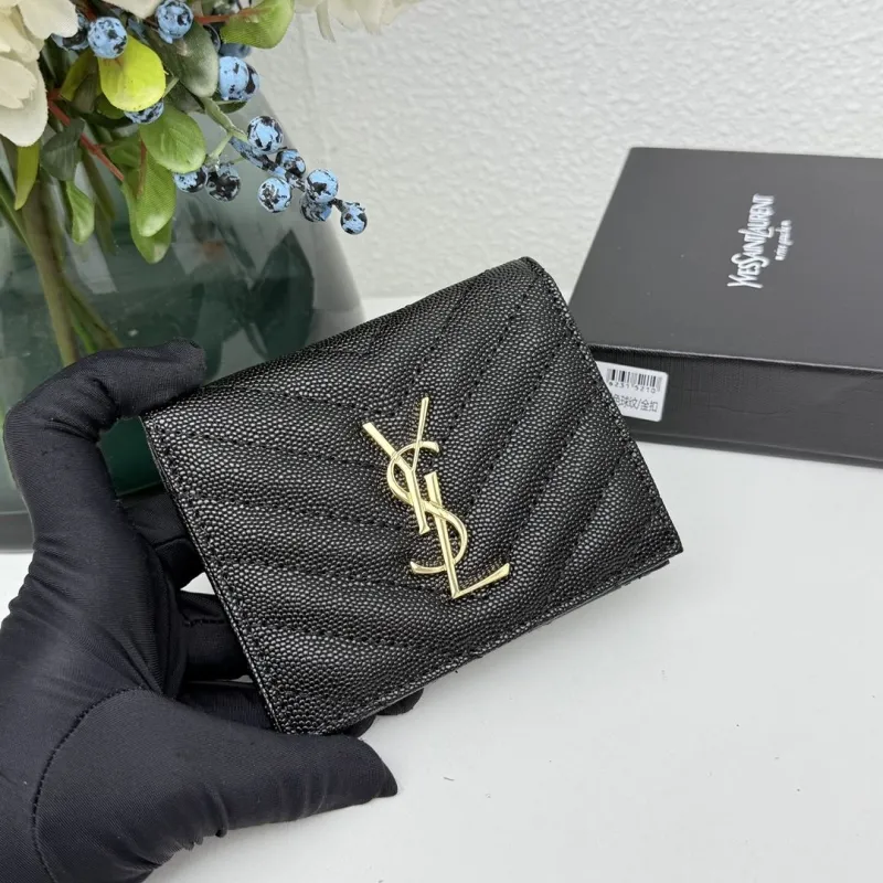Alternative view of YSL Black Caviar Leather Bifold Wallet