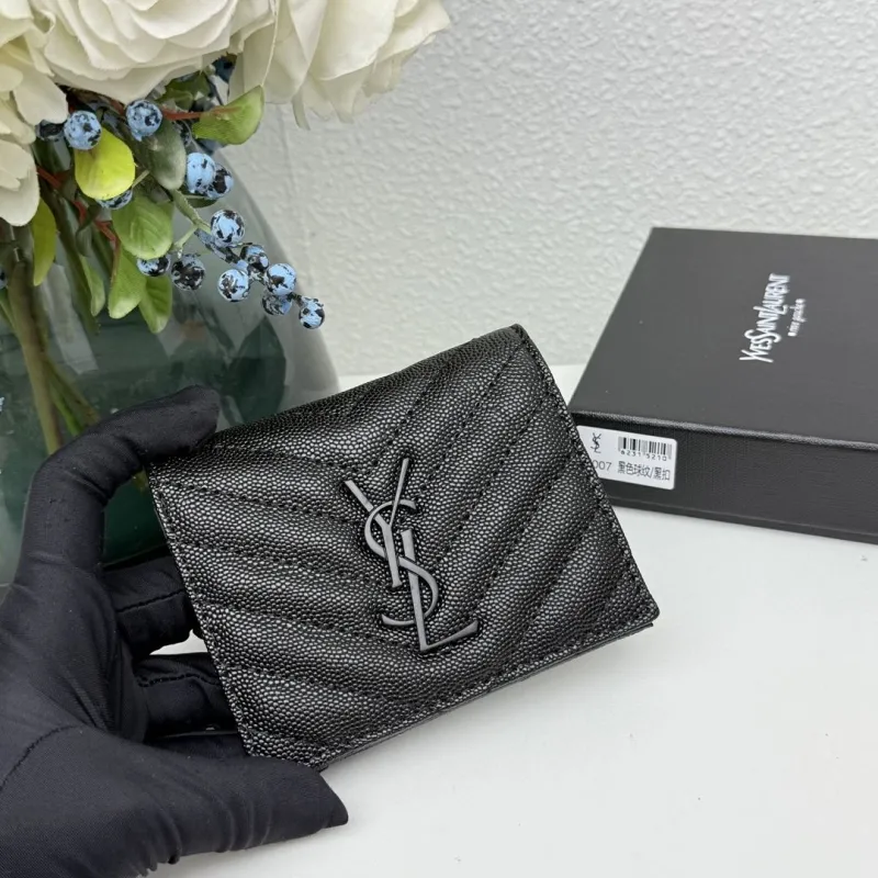Alternative view of YSL Black Compact Wallet 7007