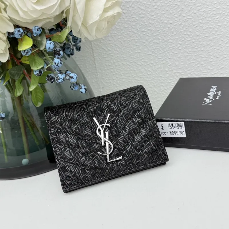 YSL Black Small Leather Wallet
