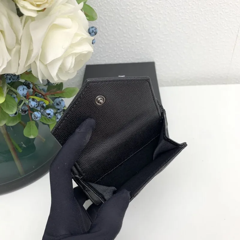 YSL Black Leather Card Holder Wallet 6868 - Image 6