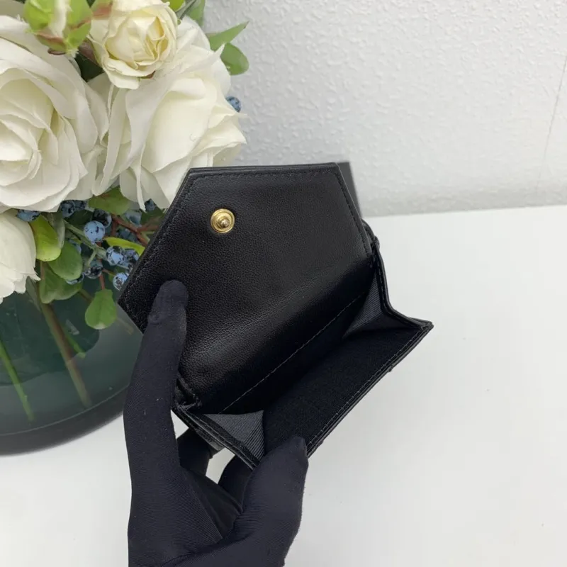 YSL Black Quilted Small Leather Wallet - Image 9