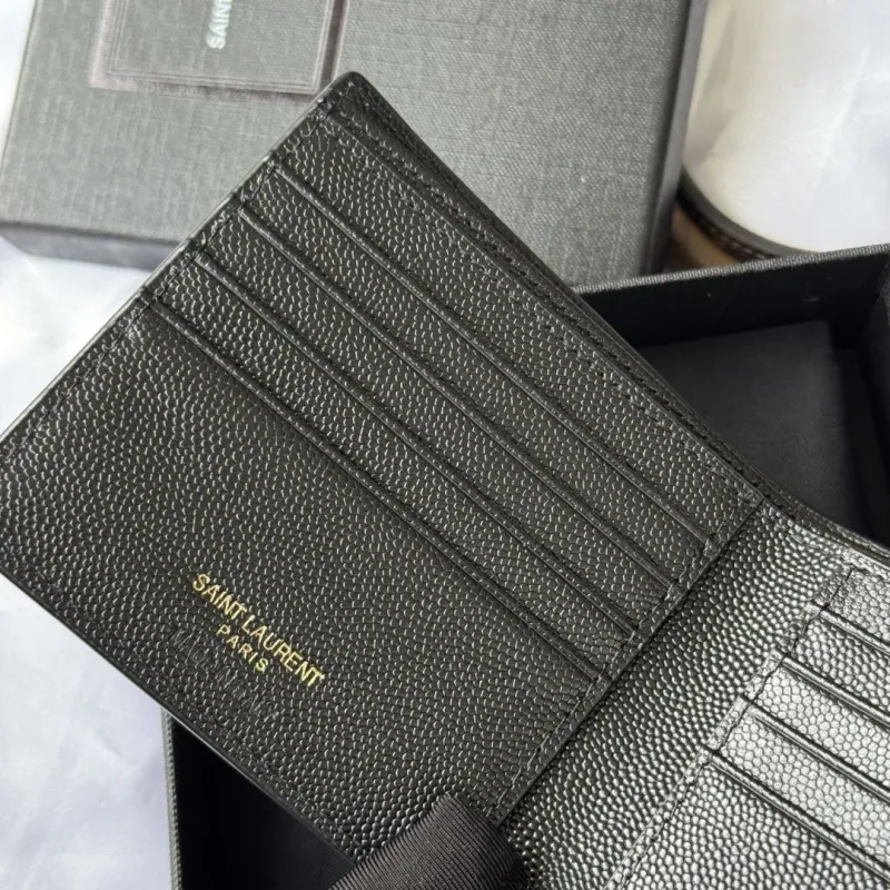 Saint Laurent Black Leather Bifold Wallet - Image 7