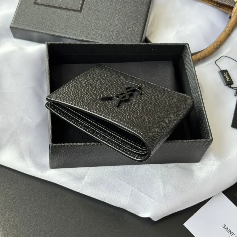 Saint Laurent Black Leather Bifold Wallet - Image 3