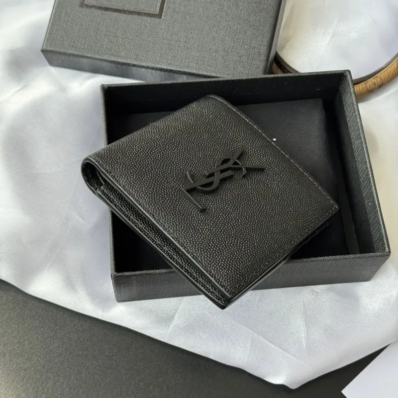 Saint Laurent Black Leather Bifold Wallet - Image 4