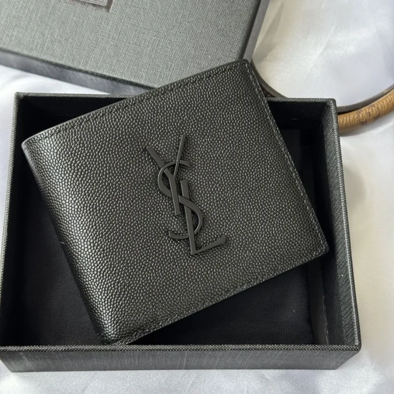 Saint Laurent Black Leather Bifold Wallet - Image 5