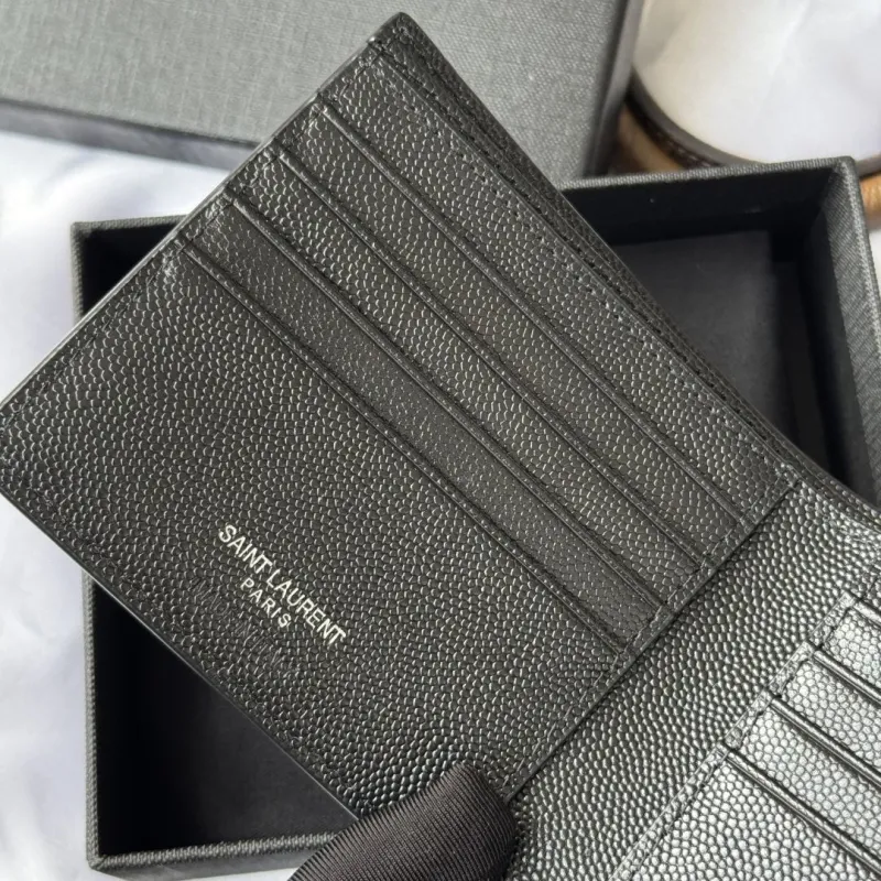 Saint Laurent Black Leather Bifold Wallet - Image 7