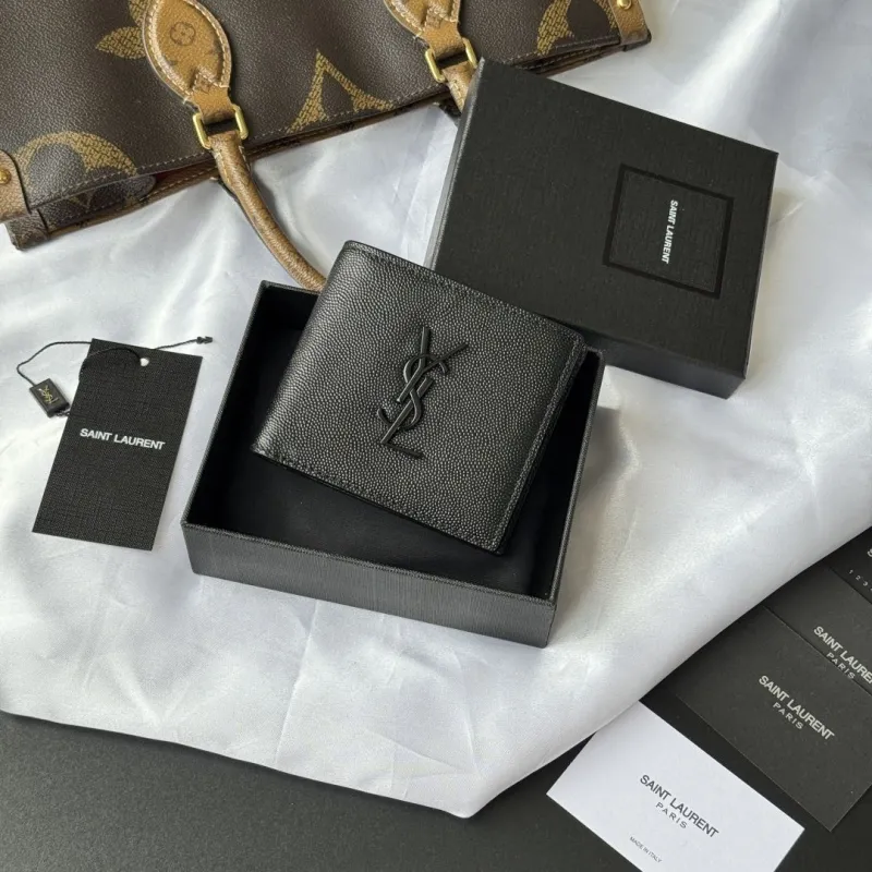 Saint Laurent Black Leather Wallet 83