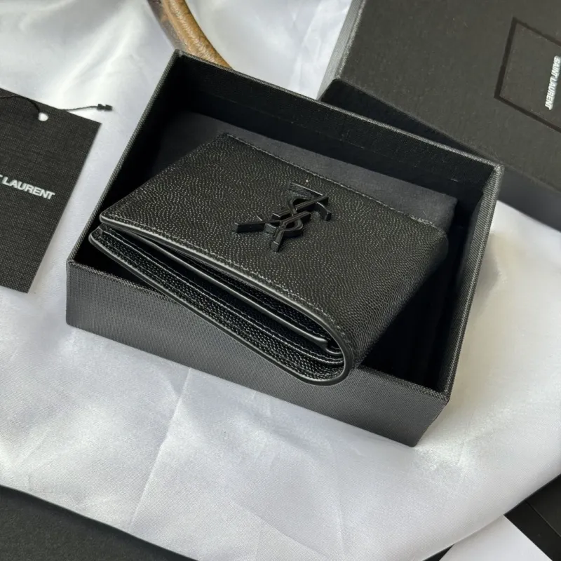 Saint Laurent Black Leather Wallet 83 - Image 6