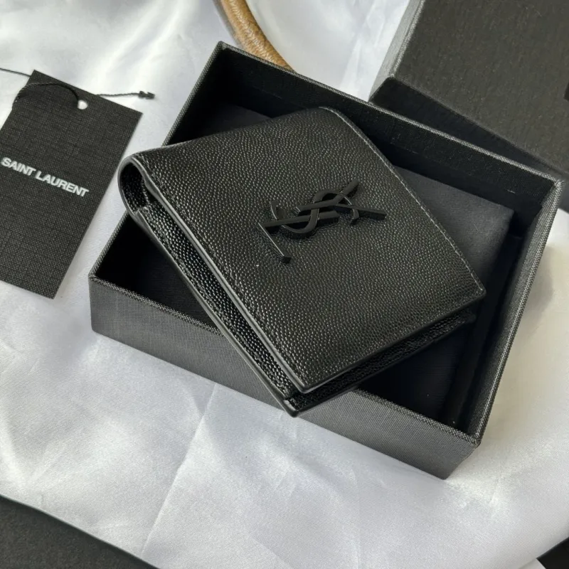 Saint Laurent Black Leather Wallet 83 - Image 7