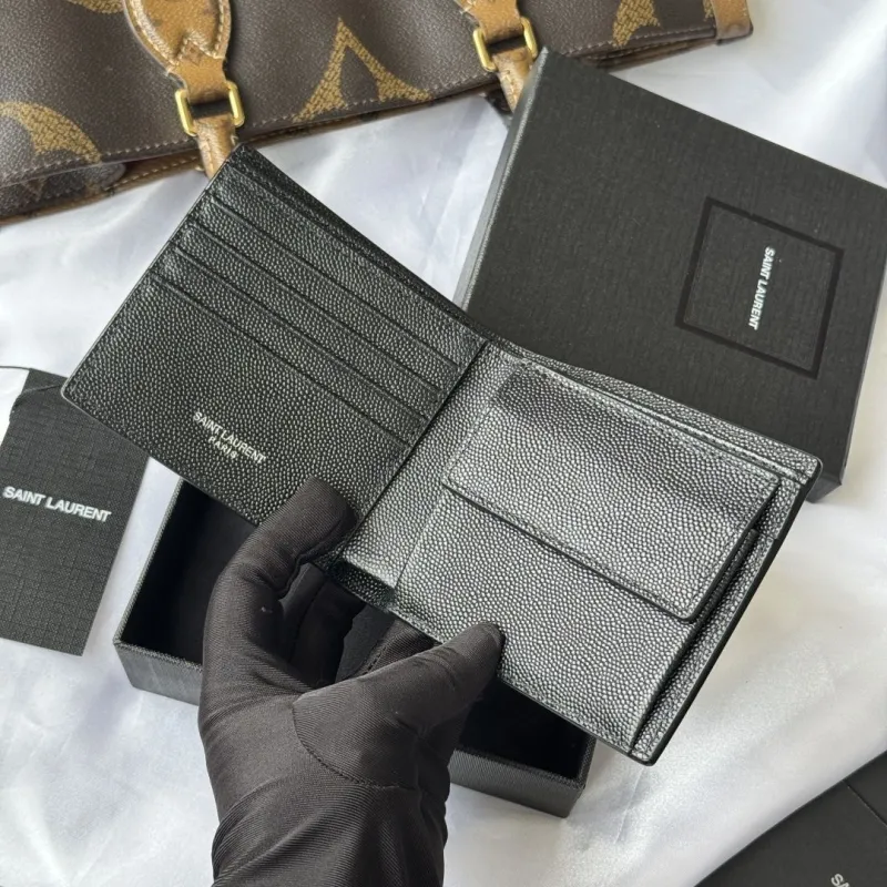 Saint Laurent Black Leather Wallet 83 - Image 9