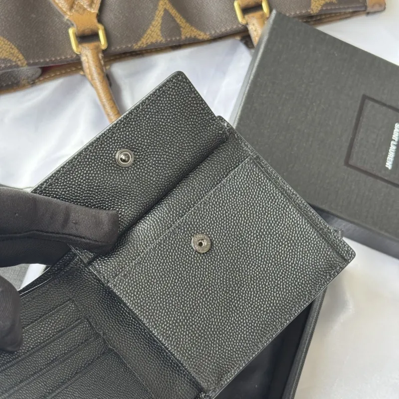 Saint Laurent Black Leather Bifold Wallet - Image 3