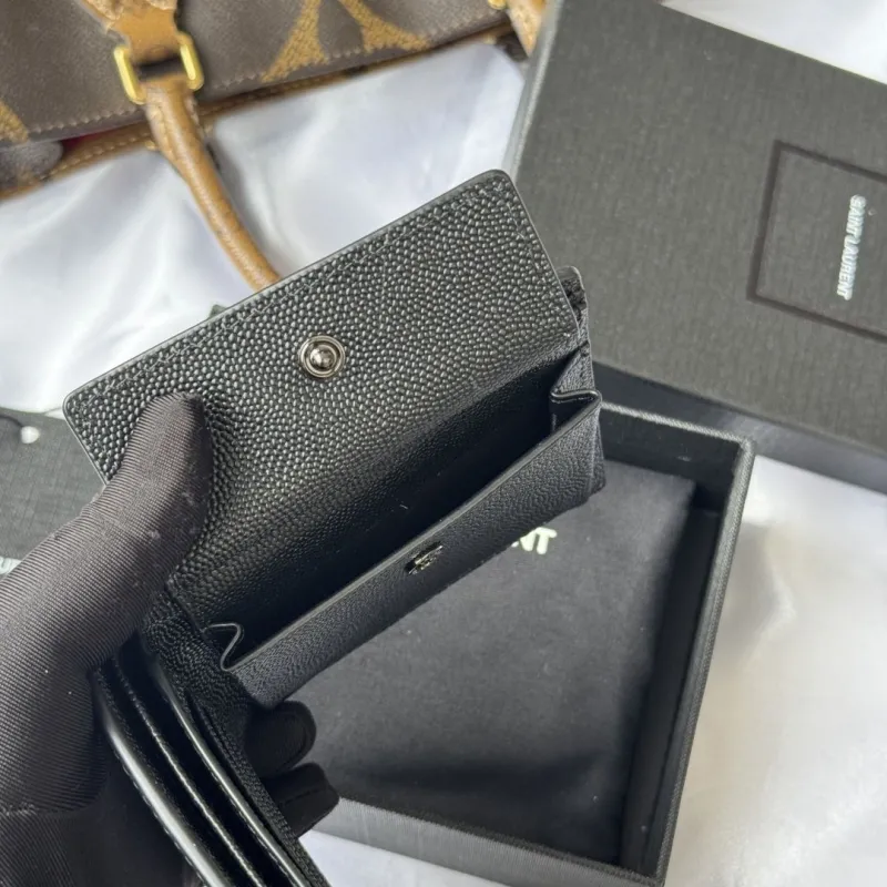 Saint Laurent Black Leather Bifold Wallet - Image 4
