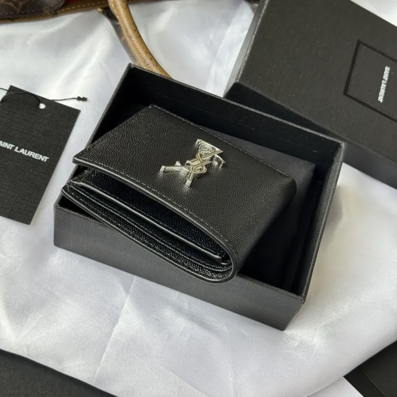 Saint Laurent Black Leather Bifold Wallet - Image 6