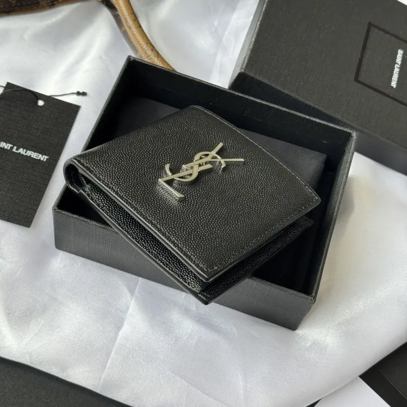 Saint Laurent Black Leather Bifold Wallet - Image 7