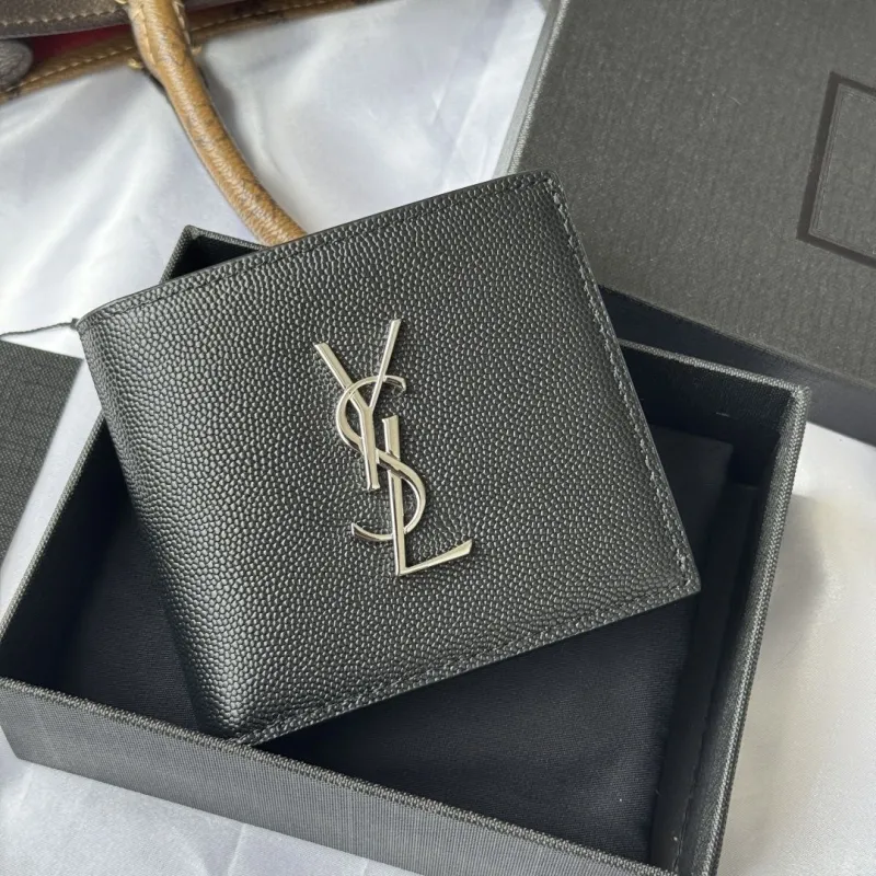 Saint Laurent Black Leather Bifold Wallet - Image 8